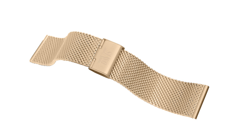 22mm Mesh Milanese Rose Gold Steel Watch Strap B0813 Davis