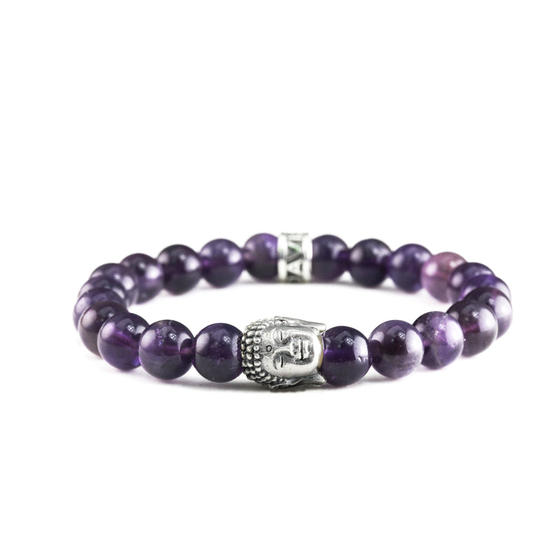 Bracelet Bouddha Amethyste et argent