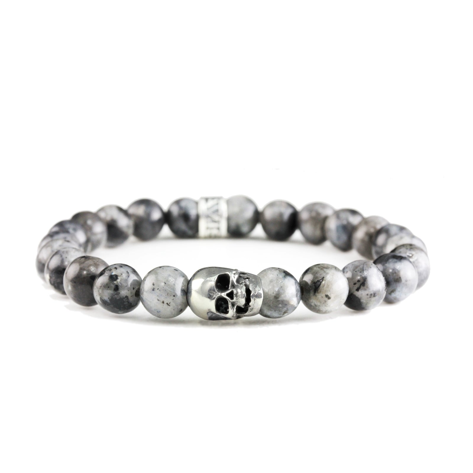 Womens skull bracelet silver on sale