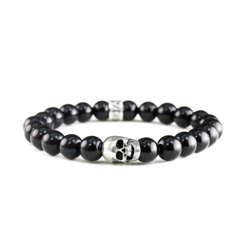 Skull sales onyx bracelet
