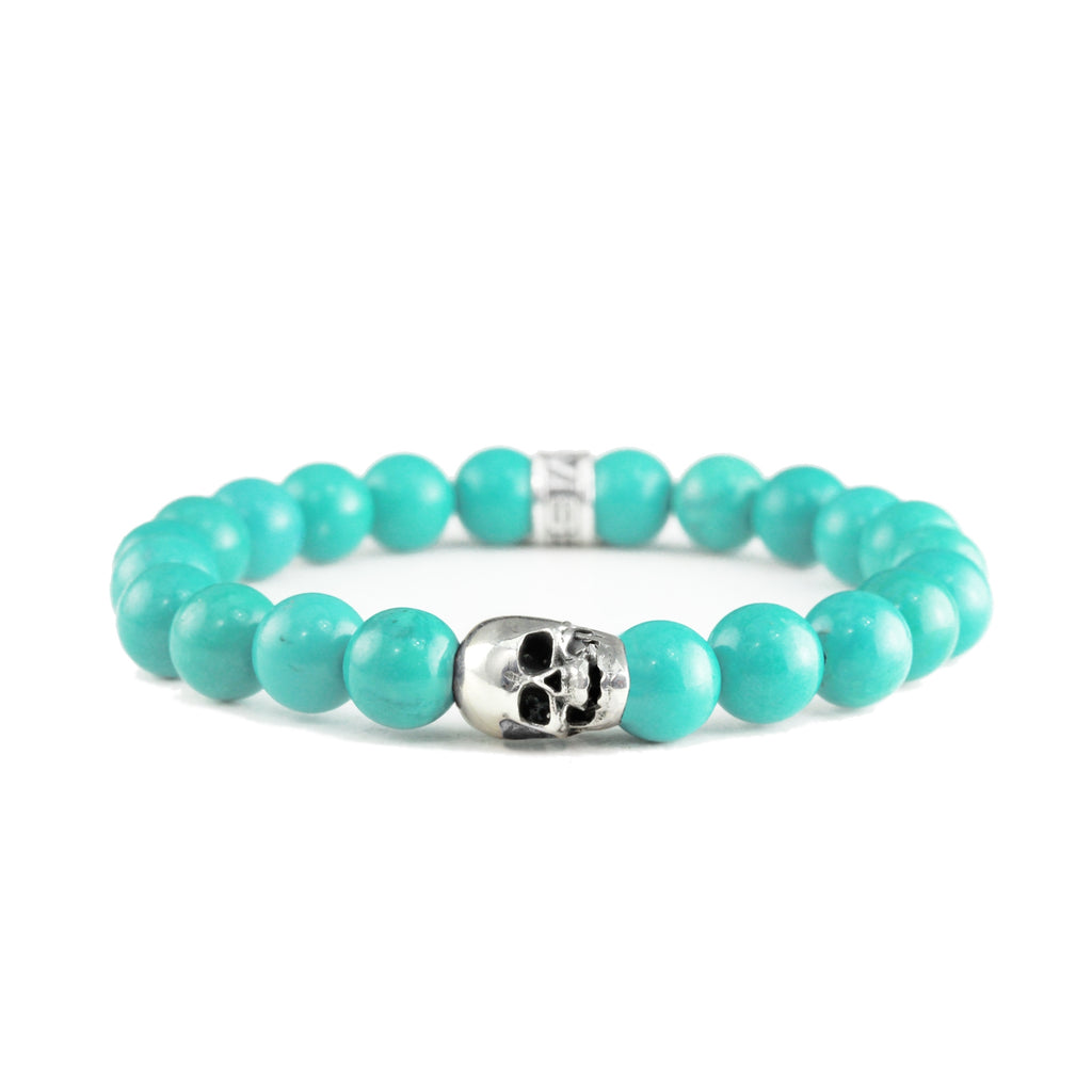 Turquoise skull bracelet discount