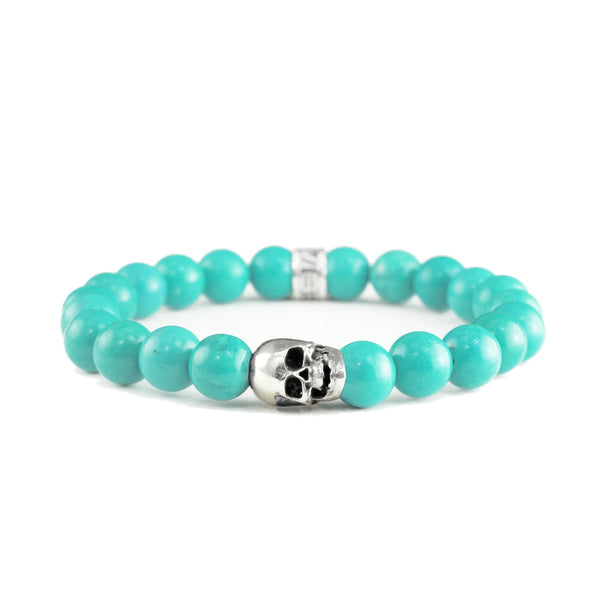 Bracelet Skull Turquoise et argent