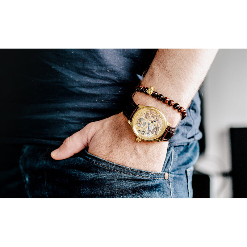 Montre davis shop squelette homme