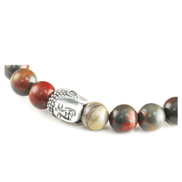 Bracelet Bouddha Picasso Jasper et argent