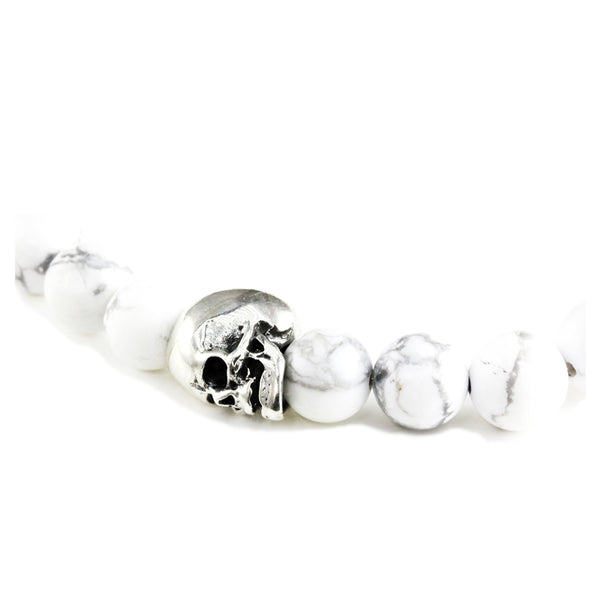 Bracelet Skull Howlite