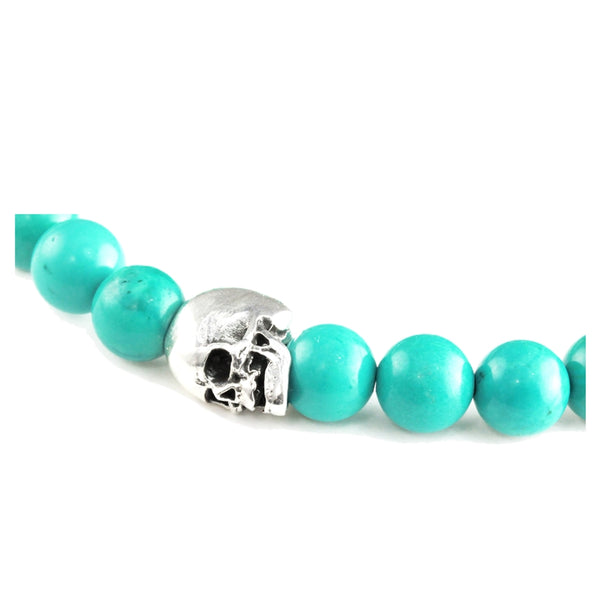 Bracelet Skull Turquoise et argent